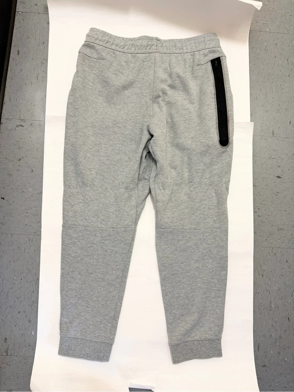 Nike Kids Gray Fleece Joggers with Black Drawcord